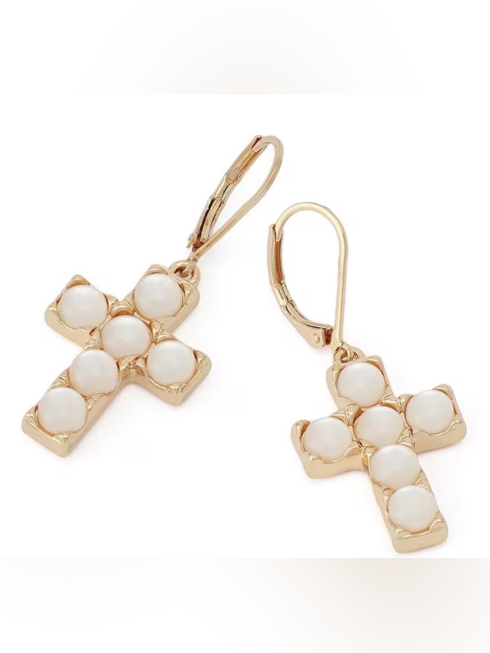 Robert Lee Morris Mother of Pearl Cross Earrings - Picture 3 of 7